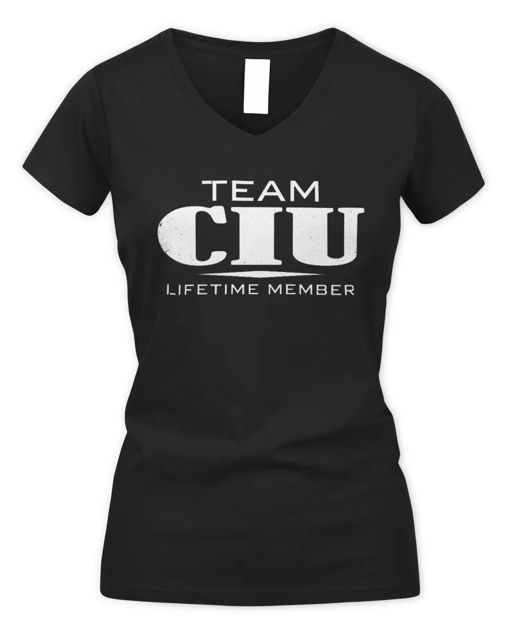 CIU BL62-K4-128 - Personalized “Team NAME Lifetime Member” - Women's V-Neck T-Shirt - Black