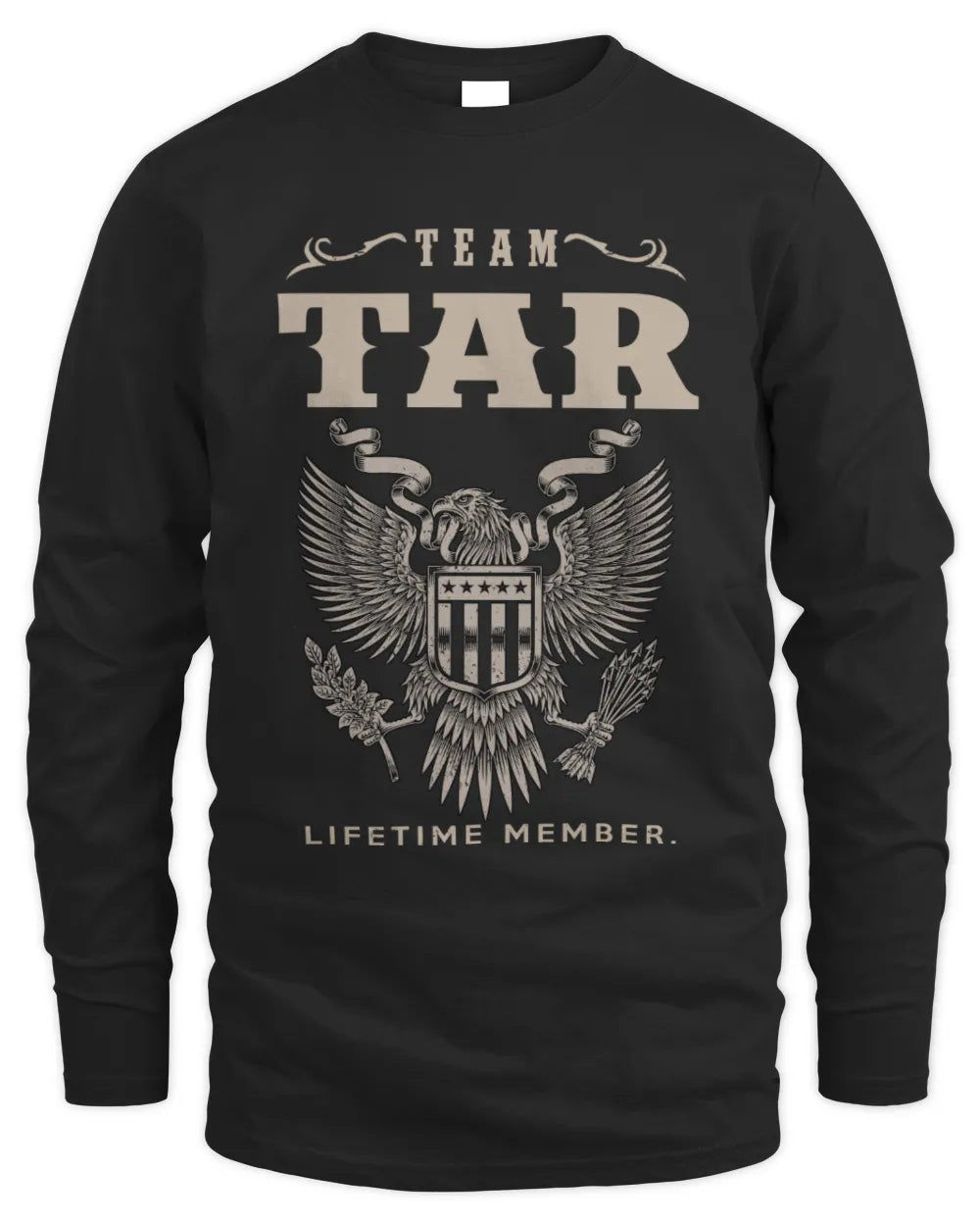 TAR TP06-K82 – Personalized Classic Style Apparel “Team NAME Lifetime Member” - Men's Long Sleeved T-Shirt - Black