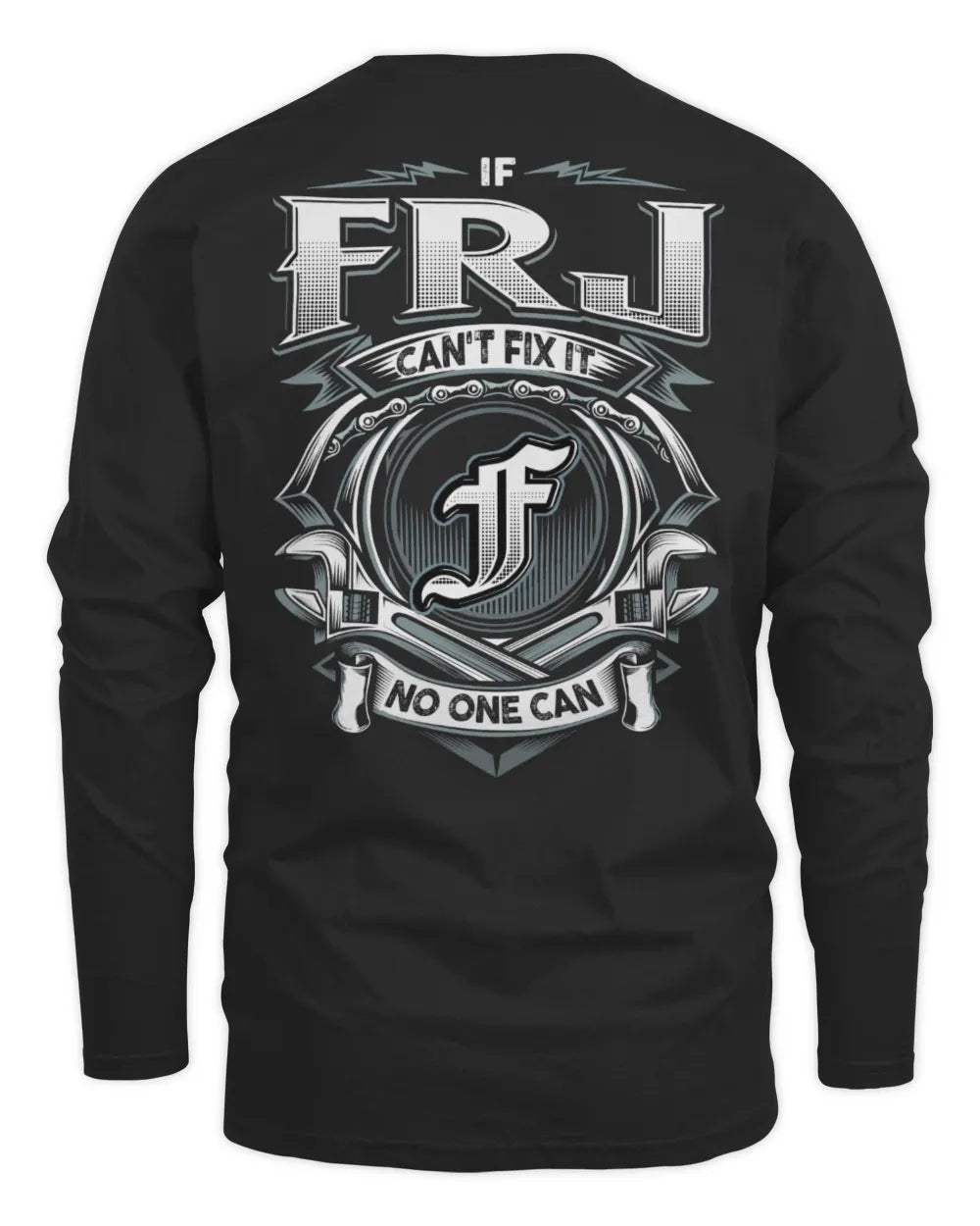 FRJ AP81-K4-626 - Personalized Ahmed Quote Apparel “If Ahmed Can't Fix It, No One Can” - Men's Long Sleeved T-Shirt - Black