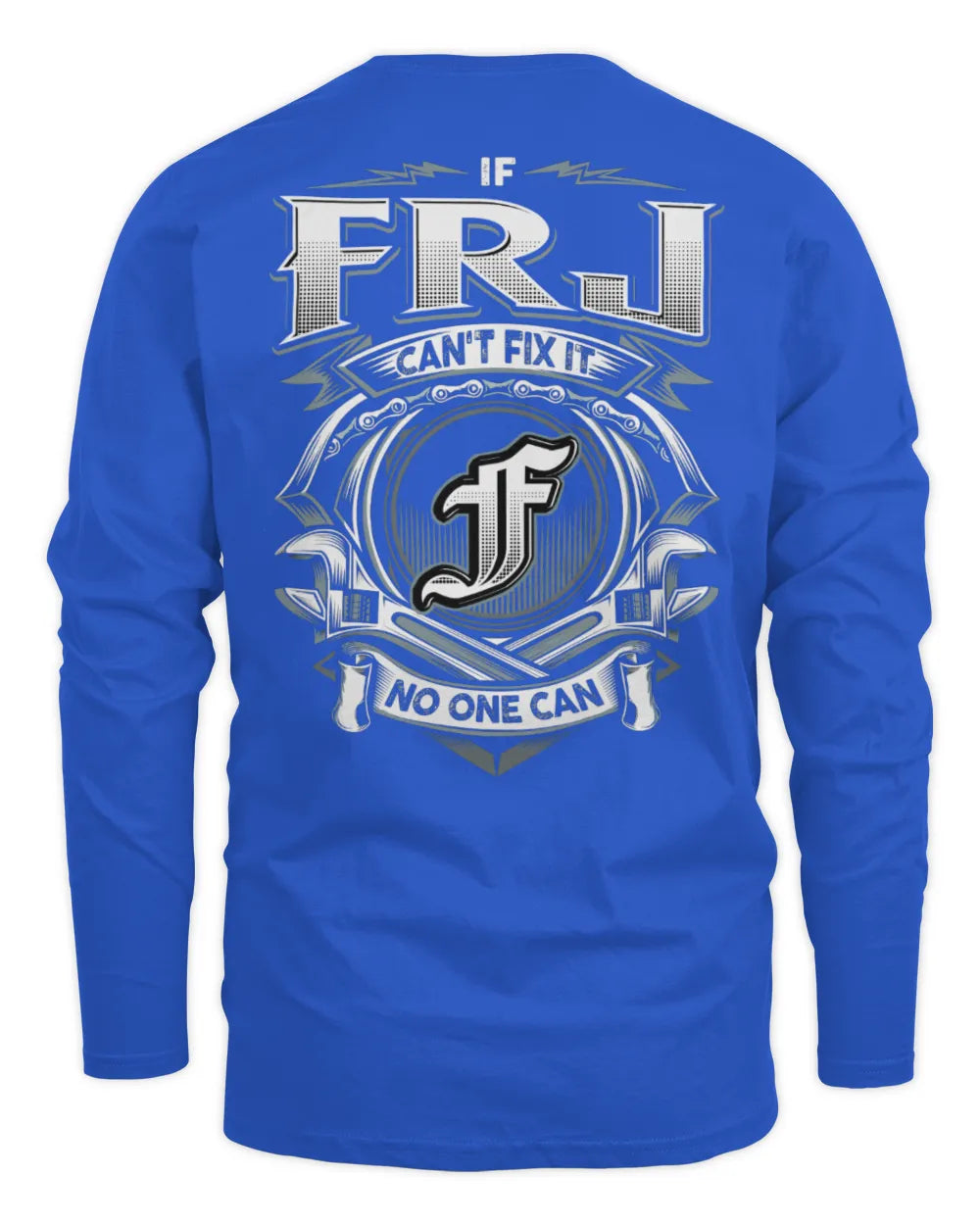 FRJ AP81-K4-626 - Personalized Ahmed Quote Apparel “If Ahmed Can't Fix It, No One Can” - Men's Long Sleeved T-Shirt - Royal