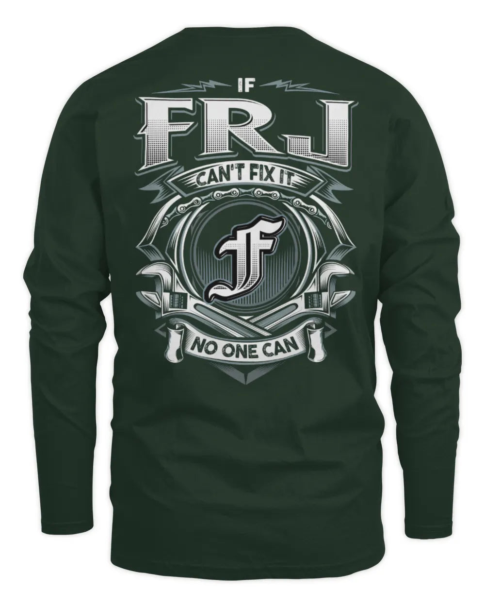 FRJ AP81-K4-626 - Personalized Ahmed Quote Apparel “If Ahmed Can't Fix It, No One Can” - Men's Long Sleeved T-Shirt - Forest Green