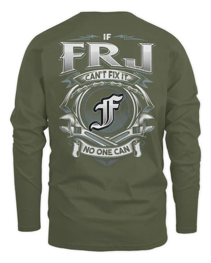 FRJ AP81-K4-626 - Personalized Ahmed Quote Apparel “If Ahmed Can't Fix It, No One Can” - Men's Long Sleeved T-Shirt - Military Green