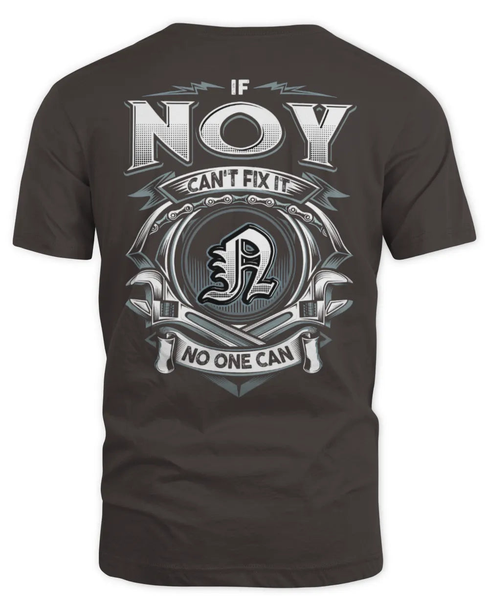 NOY AP81-K4-626 - Personalized Ahmed Quote Apparel “If Ahmed Can't Fix It, No One Can” - Unisex Standard T-Shirt - Dark Chocolate