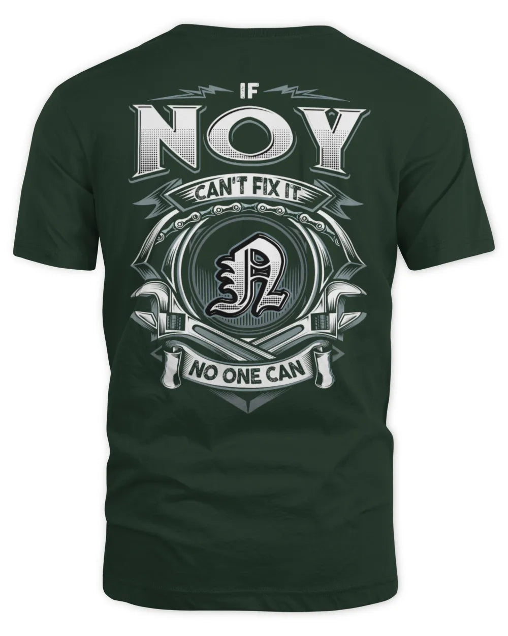 NOY AP81-K4-626 - Personalized Ahmed Quote Apparel “If Ahmed Can't Fix It, No One Can” - Unisex Standard T-Shirt - Forest Green
