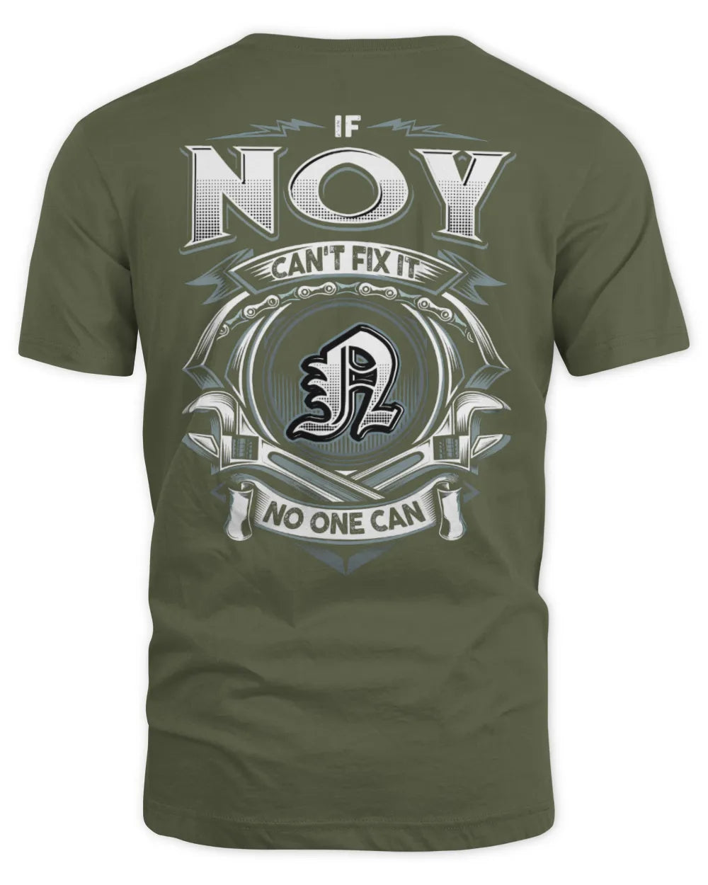 NOY AP81-K4-626 - Personalized Ahmed Quote Apparel “If Ahmed Can't Fix It, No One Can” - Unisex Standard T-Shirt - Military Green