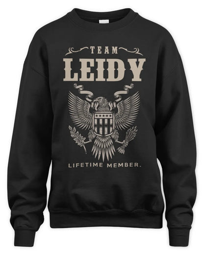 LEIDY TP06-K82 – Personalized Classic Style Apparel “Team NAME Lifetime Member” - Unisex Sweatshirt - Black