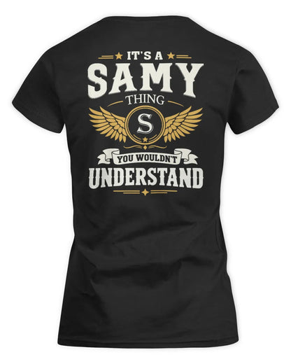 SAMY KT06-M008 It’s a [NAME] Thing – You Wouldn’t Understand | Personalized Vintage T-Shirt - Women's Standard T-Shirt - Black