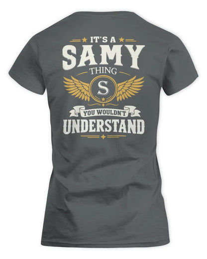 SAMY KT06-M008 It’s a [NAME] Thing – You Wouldn’t Understand | Personalized Vintage T-Shirt - Women's Standard T-Shirt - Charcoal