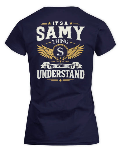 SAMY KT06-M008 It’s a [NAME] Thing – You Wouldn’t Understand | Personalized Vintage T-Shirt - Women's Standard T-Shirt - Navy