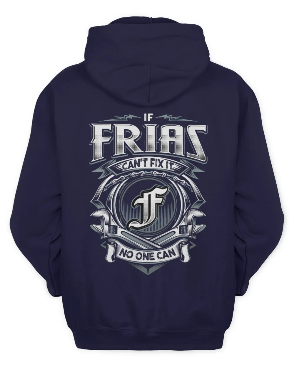 FRIAS AP81-K4-626 - Personalized Ahmed Quote Apparel “If Ahmed Can't Fix It, No One Can” - Unisex Hoodie - Navy