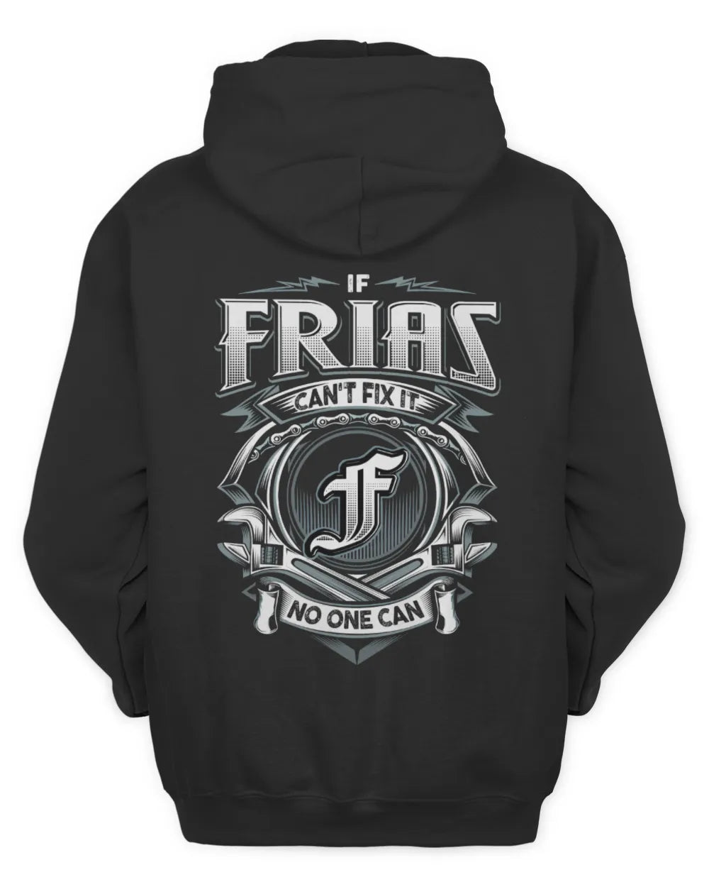 FRIAS AP81-K4-626 - Personalized Ahmed Quote Apparel “If Ahmed Can't Fix It, No One Can” - Unisex Hoodie - Black
