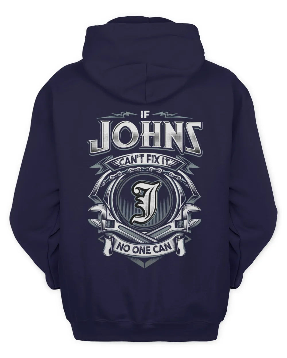 JOHNS AP81-K4-626 - Personalized Ahmed Quote Apparel “If Ahmed Can't Fix It, No One Can” - Unisex Hoodie - Navy