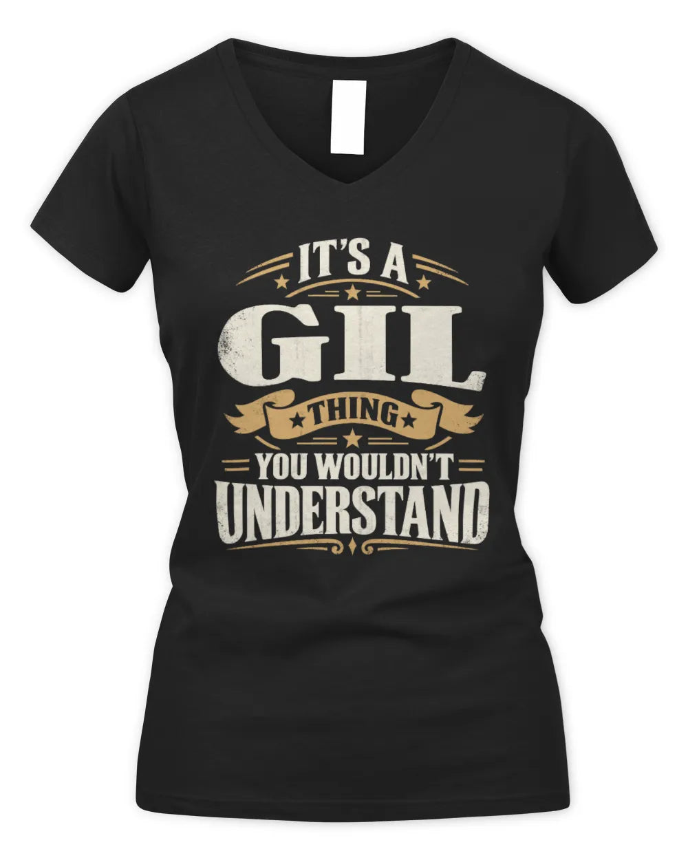 GIL P08 TH51 - Personalized “It’s a/an [NAME] Thing – You Wouldn’t Understand” Shirt - Women's V-Neck T-Shirt - Black