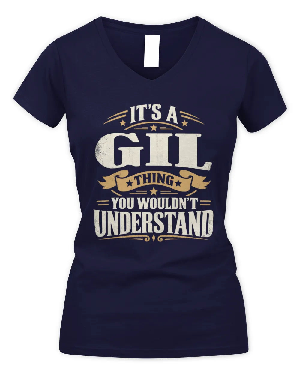 GIL P08 TH51 - Personalized “It’s a/an [NAME] Thing – You Wouldn’t Understand” Shirt - Women's V-Neck T-Shirt - Navy
