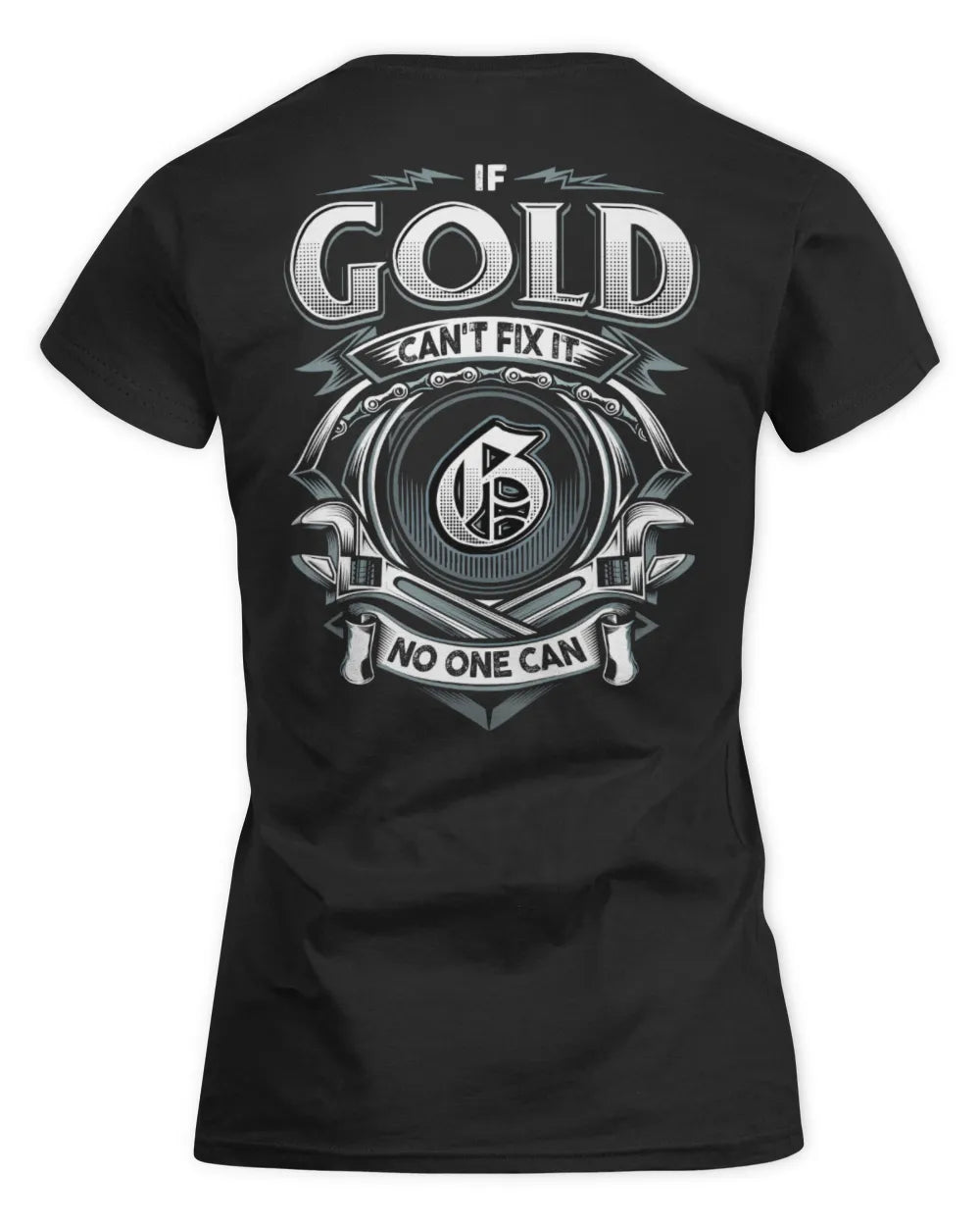 GOLD AP81-K4-626 - Personalized Ahmed Quote Apparel “If Ahmed Can't Fix It, No One Can” - Women's Standard T-Shirt - Black