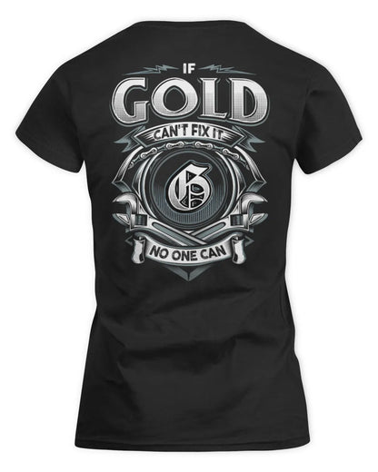 GOLD AP81-K4-626 - Personalized Ahmed Quote Apparel “If Ahmed Can't Fix It, No One Can” - Women's Standard T-Shirt - Black