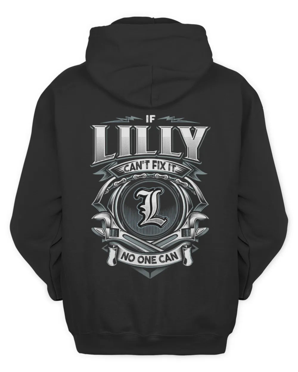 LILLY AP81-K4-626 - Personalized Ahmed Quote Apparel “If Ahmed Can't Fix It, No One Can” - Unisex Hoodie - Black