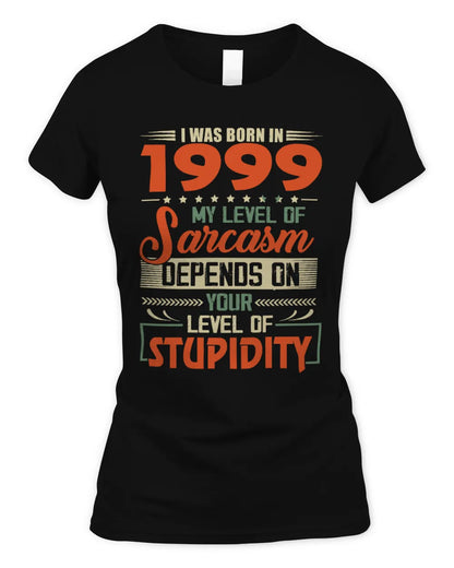 1999 HH89-K2 – Vintage Born to Be Sarcastic T-Shirt - Women's Standard T-Shirt - Black