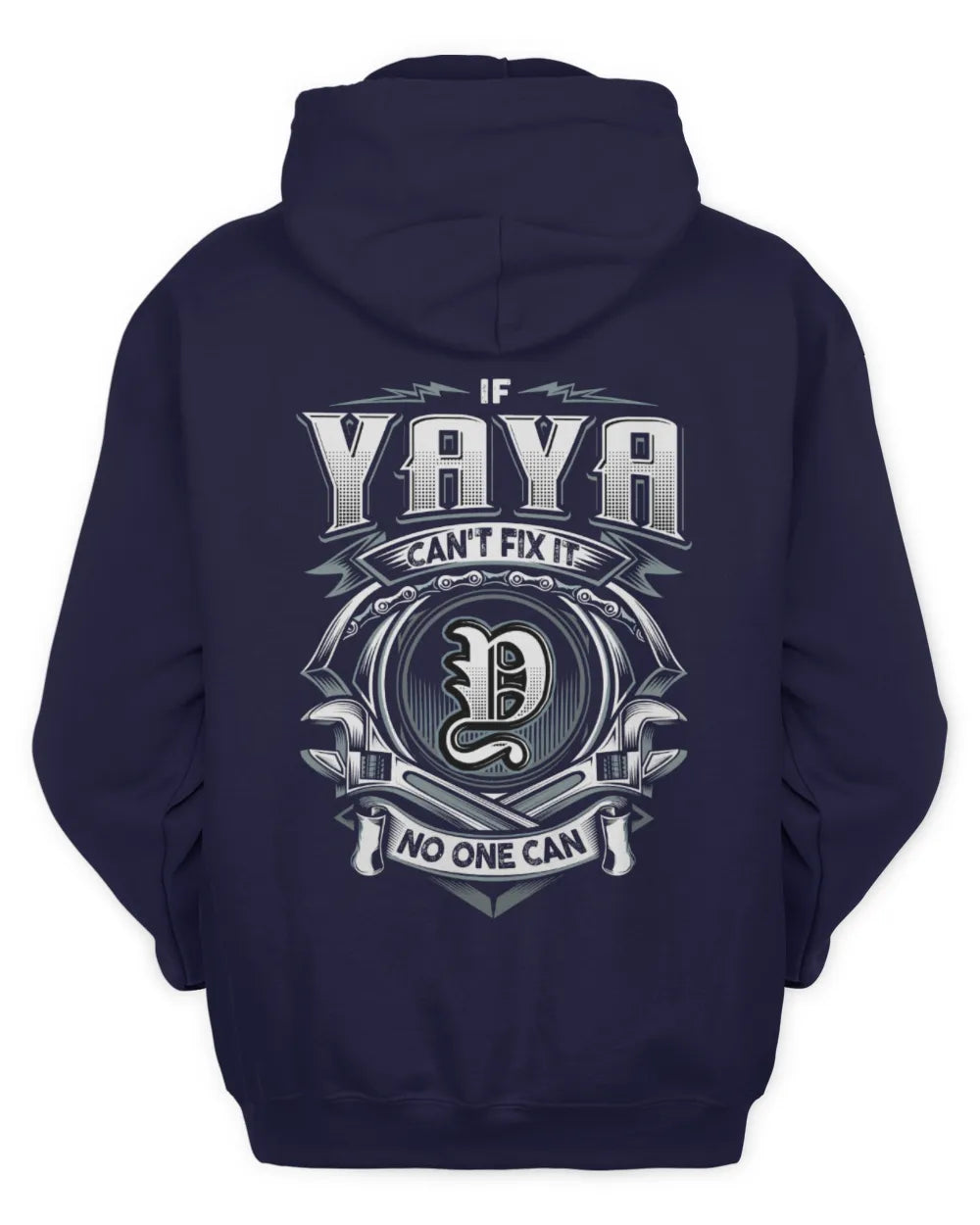 YAYA AP81-K4-626 - Personalized Ahmed Quote Apparel “If Ahmed Can't Fix It, No One Can” - Unisex Hoodie - Navy