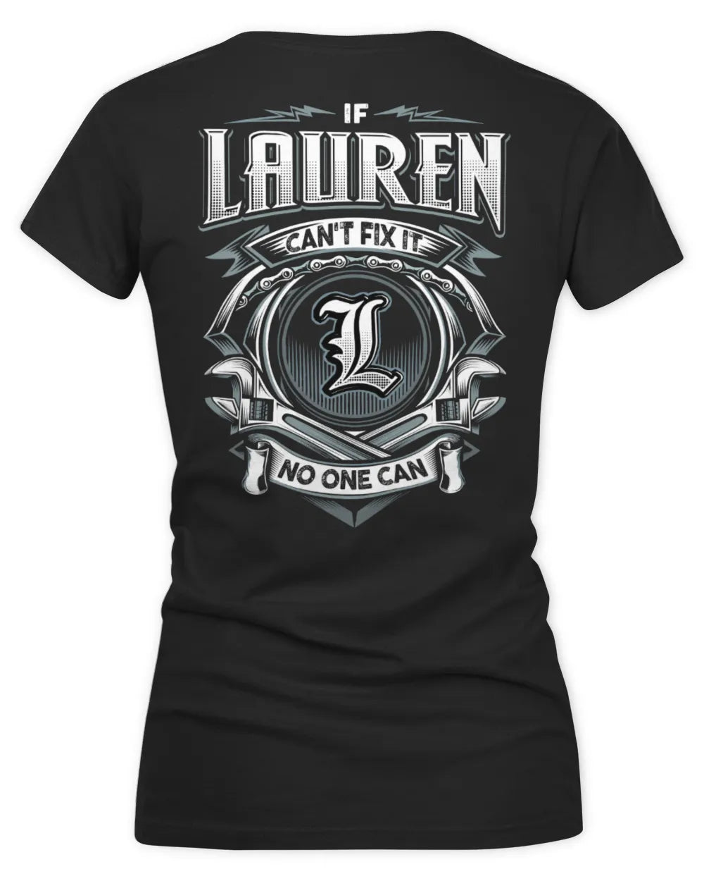 LAUREN AP81-K4-626 - Personalized Ahmed Quote Apparel “If Ahmed Can't Fix It, No One Can” - Women's V-Neck T-Shirt - Black