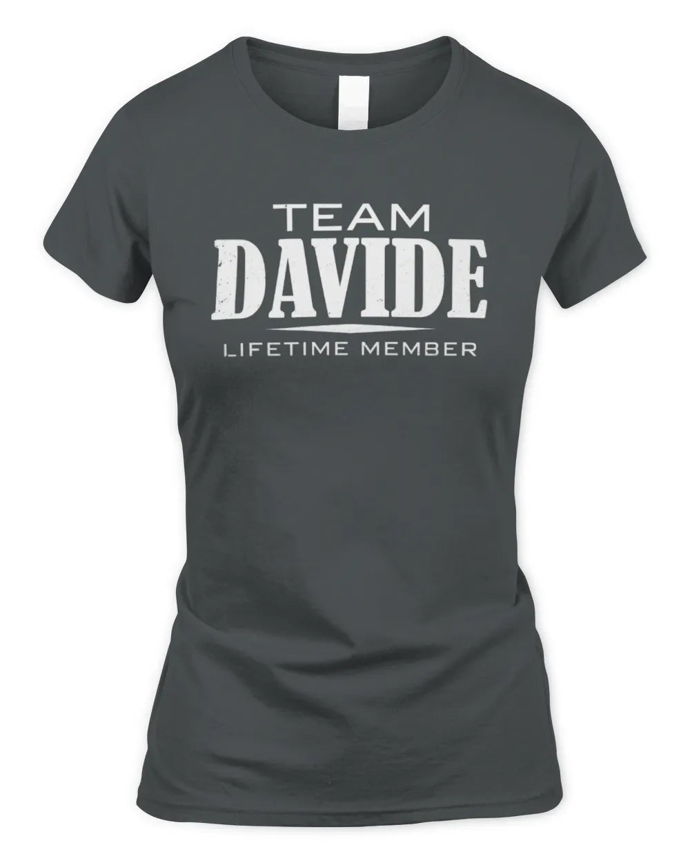 DAVIDE BL62-K4-128 - Personalized “Team NAME Lifetime Member” - Women's Standard T-Shirt - Charcoal