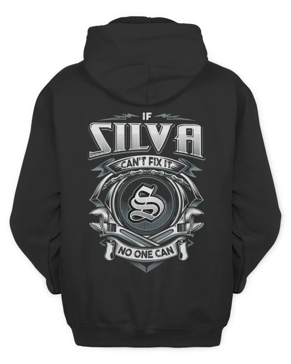 SILVA AP81-K4-626 - Personalized Ahmed Quote Apparel “If Ahmed Can't Fix It, No One Can” - Unisex Hoodie - Black