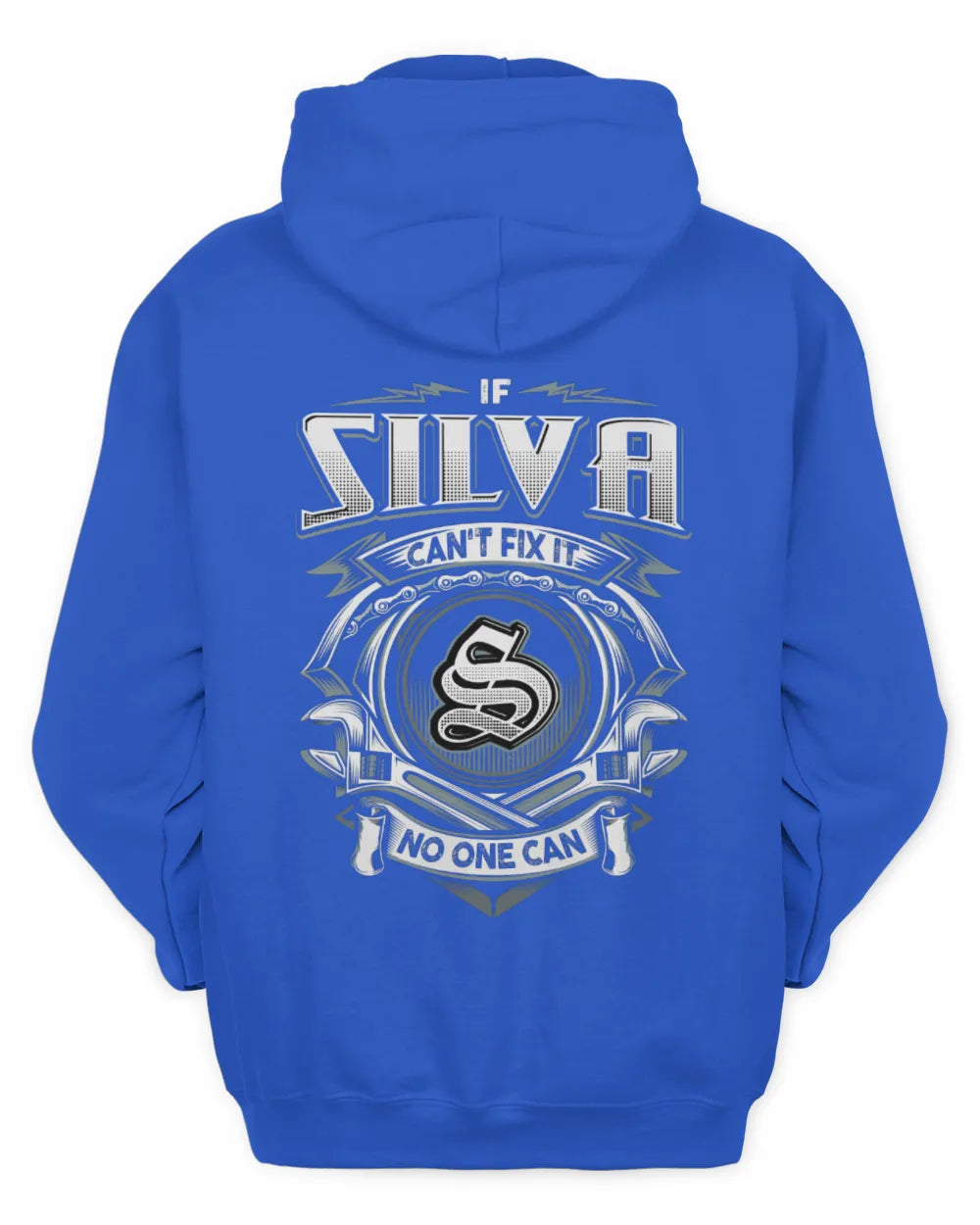 SILVA AP81-K4-626 - Personalized Ahmed Quote Apparel “If Ahmed Can't Fix It, No One Can” - Unisex Hoodie - Royal