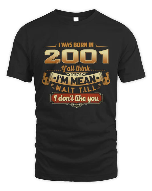 2001 HH89-K2 – Funny Birth Year Attitude Quote T-Shirt - Unisex Standard T-Shirt - Black