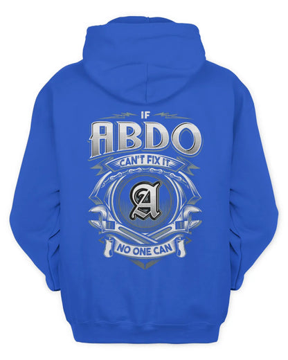 ABDO AP81-K4-626 - Personalized Ahmed Quote Apparel “If Ahmed Can't Fix It, No One Can” - Unisex Hoodie - Royal