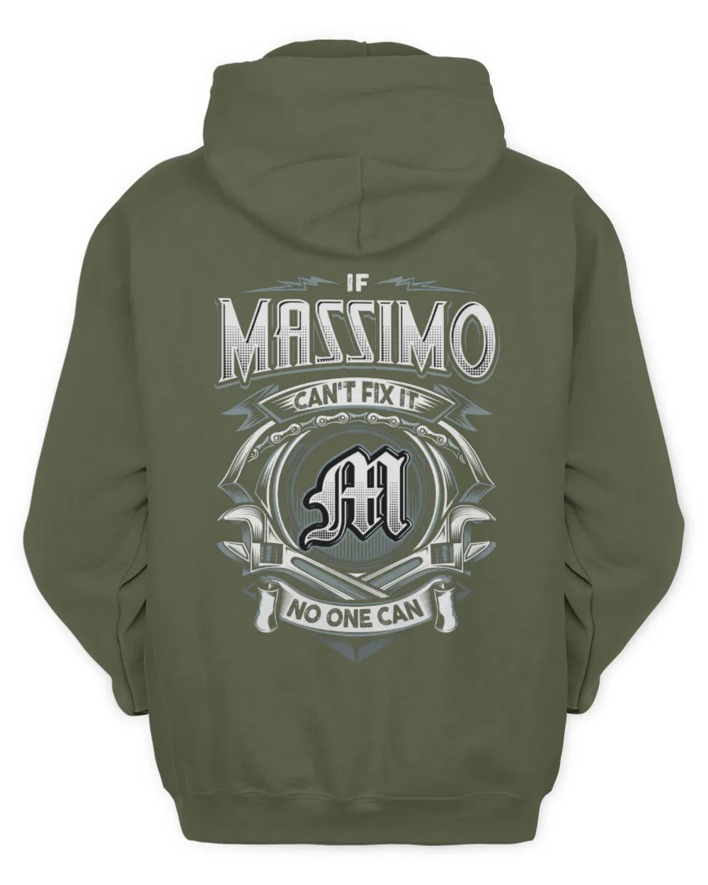 MASSIMO AP81-K4-626 - Personalized Ahmed Quote Apparel “If Ahmed Can't Fix It, No One Can” - Unisex Hoodie - Military Green