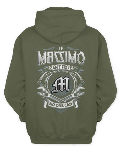 MASSIMO AP81-K4-626 - Personalized Ahmed Quote Apparel “If Ahmed Can't Fix It, No One Can” - Unisex Hoodie - Military Green