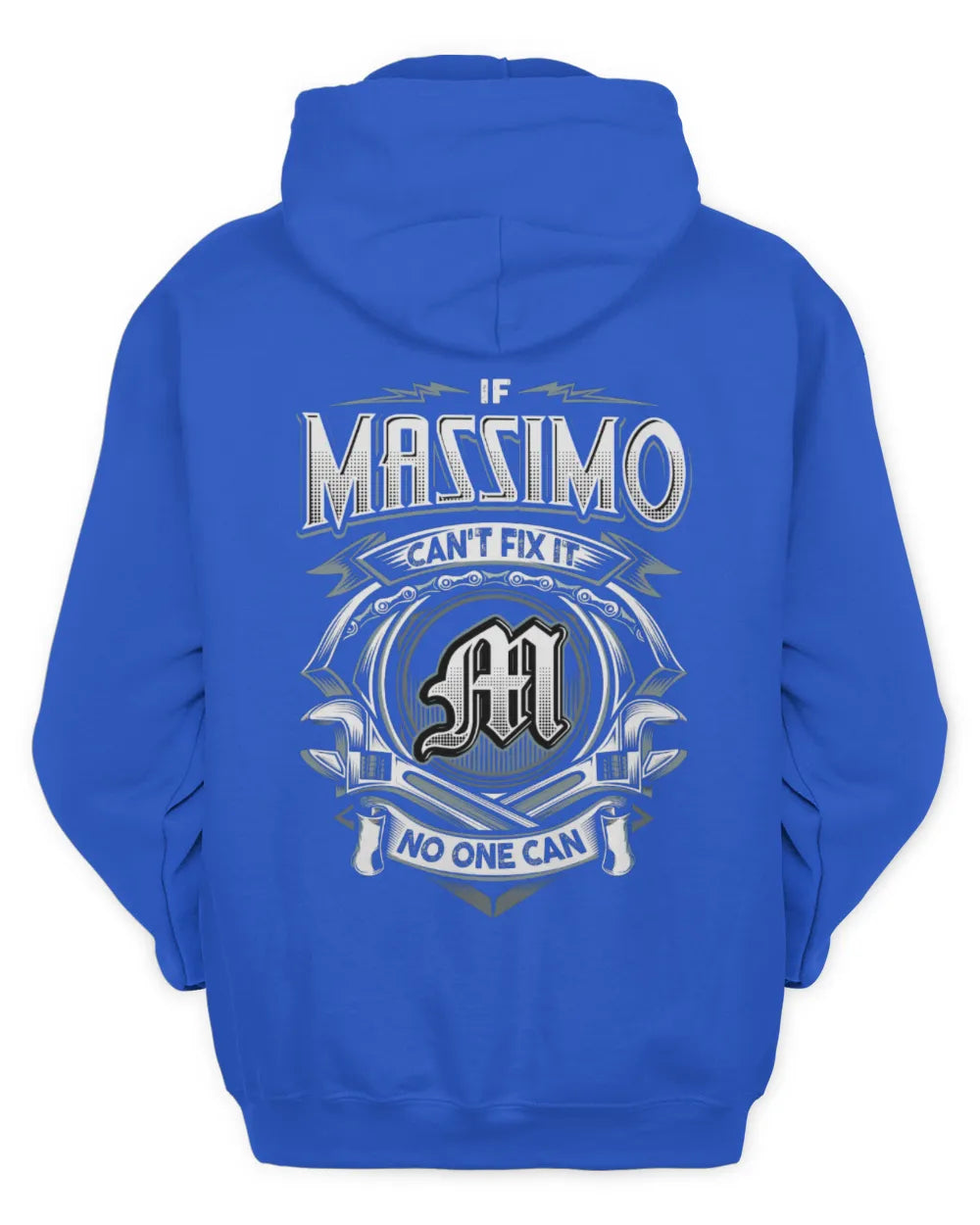 MASSIMO AP81-K4-626 - Personalized Ahmed Quote Apparel “If Ahmed Can't Fix It, No One Can” - Unisex Hoodie - Royal
