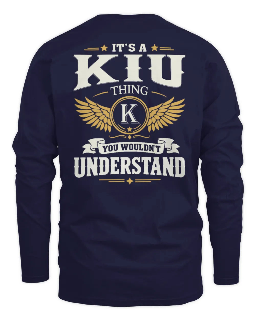 KIU KT06-M008 It’s a [NAME] Thing – You Wouldn’t Understand | Personalized Vintage T-Shirt - Men's Long Sleeved T-Shirt - Navy