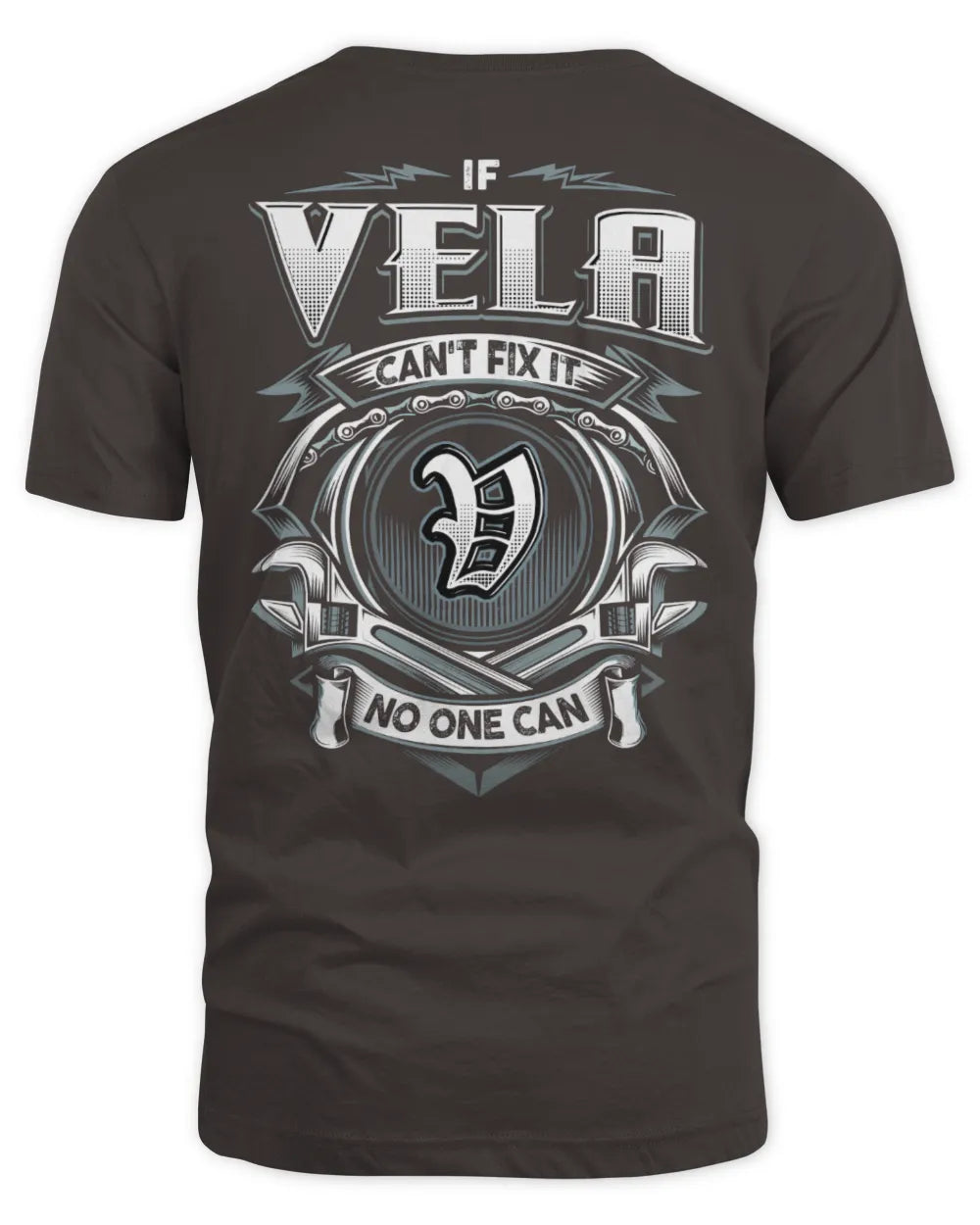 VELA AP81-K4-626 - Personalized Ahmed Quote Apparel “If Ahmed Can't Fix It, No One Can” - Unisex Standard T-Shirt - Dark Chocolate
