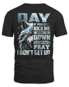 DAY AP62-K4-666 - Personalized Fierce Wolf Quote Apparel “If You Kick Me When I’m Down, You Better Pray I Don’t Get Up”