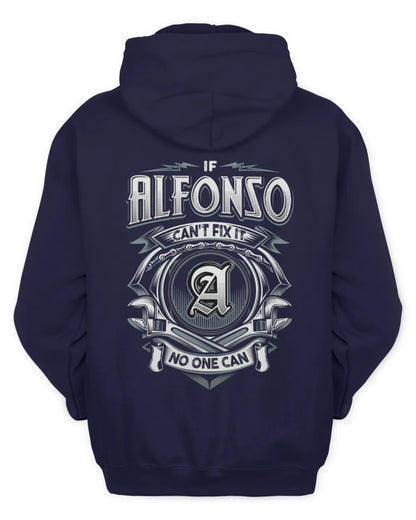 ALFONSO AP81-K4-626 - Personalized Ahmed Quote Apparel “If Ahmed Can't Fix It, No One Can” - Unisex Hoodie - Navy