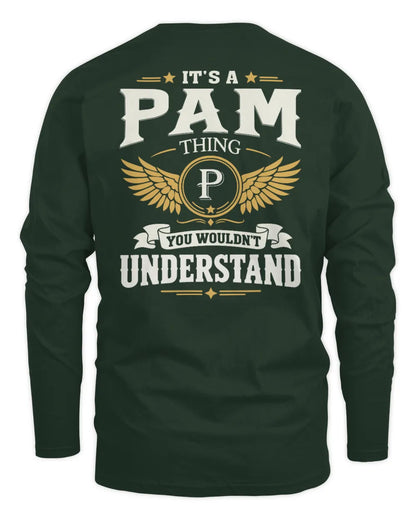 PAM KT06-M008 It’s a [NAME] Thing – You Wouldn’t Understand | Personalized Vintage T-Shirt - Men's Long Sleeved T-Shirt - Forest Green