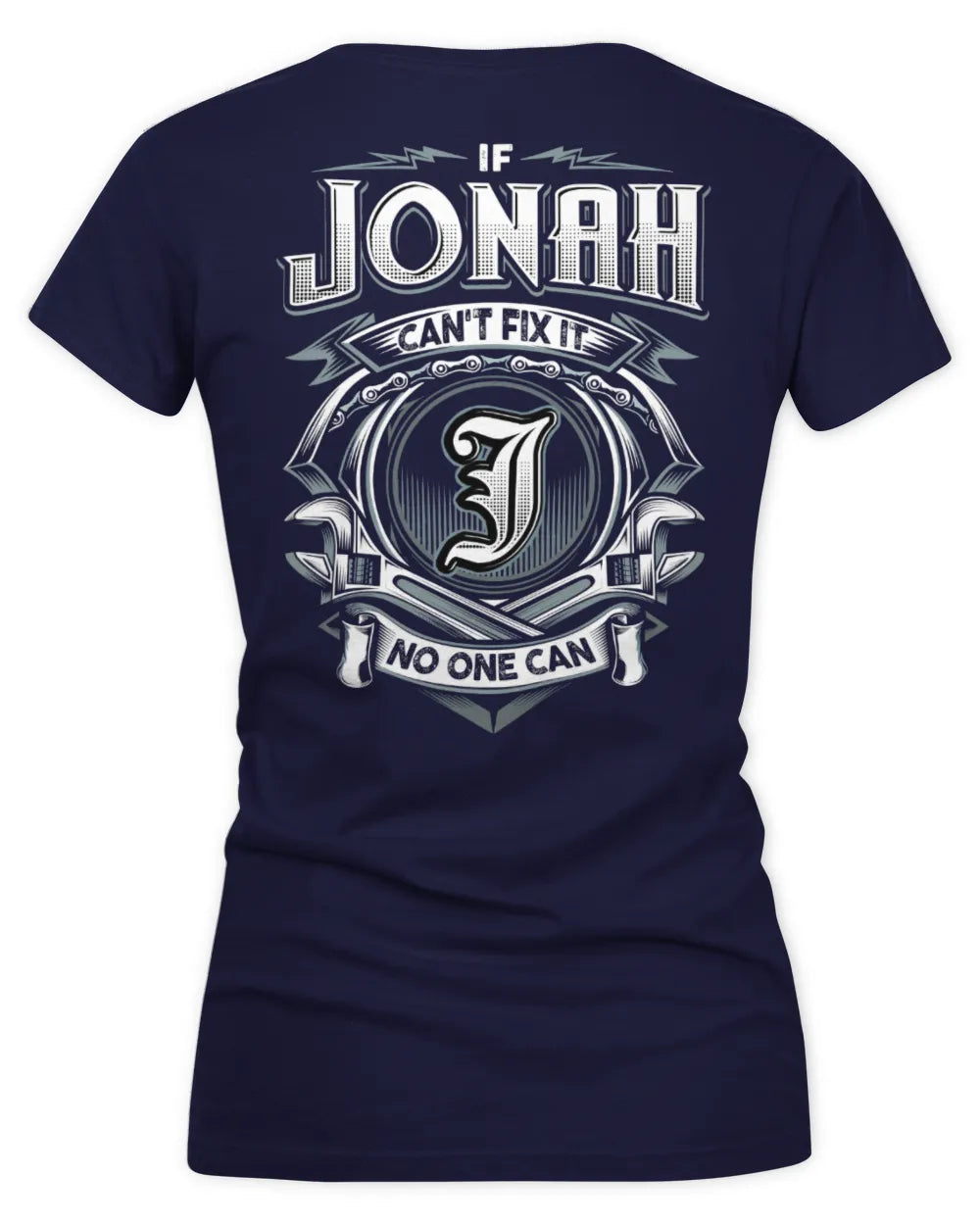 JONAH AP81-K4-626 - Personalized Ahmed Quote Apparel “If Ahmed Can't Fix It, No One Can” - Women's V-Neck T-Shirt - Navy