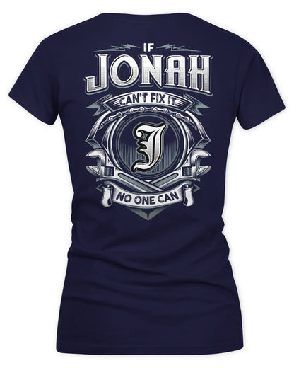 JONAH AP81-K4-626 - Personalized Ahmed Quote Apparel “If Ahmed Can't Fix It, No One Can” - Women's V-Neck T-Shirt - Navy