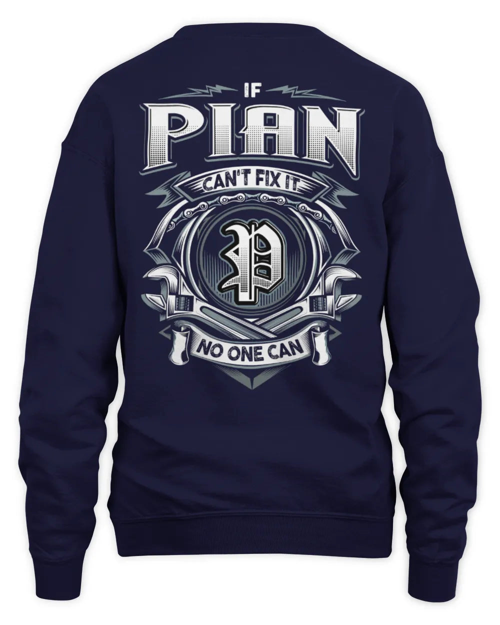 PIAN AP81-K4-626 - Personalized Ahmed Quote Apparel “If Ahmed Can't Fix It, No One Can” - Unisex Sweatshirt - Navy