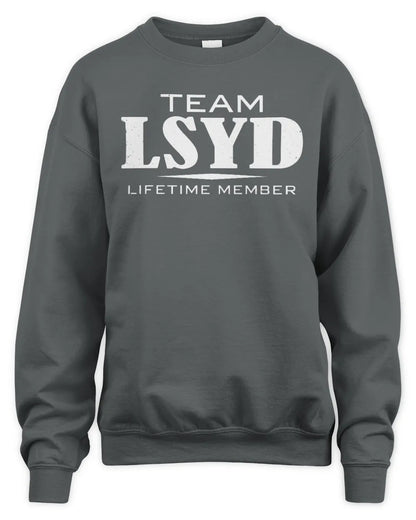 LSYD BL62-K4-128 - Personalized “Team NAME Lifetime Member” - Unisex Sweatshirt - Charcoal