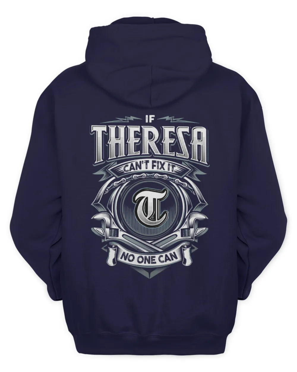 THERESA AP81-K4-626 - Personalized Ahmed Quote Apparel “If Ahmed Can't Fix It, No One Can” - Unisex Hoodie - Navy