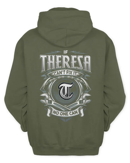 THERESA AP81-K4-626 - Personalized Ahmed Quote Apparel “If Ahmed Can't Fix It, No One Can” - Unisex Hoodie - Military Green