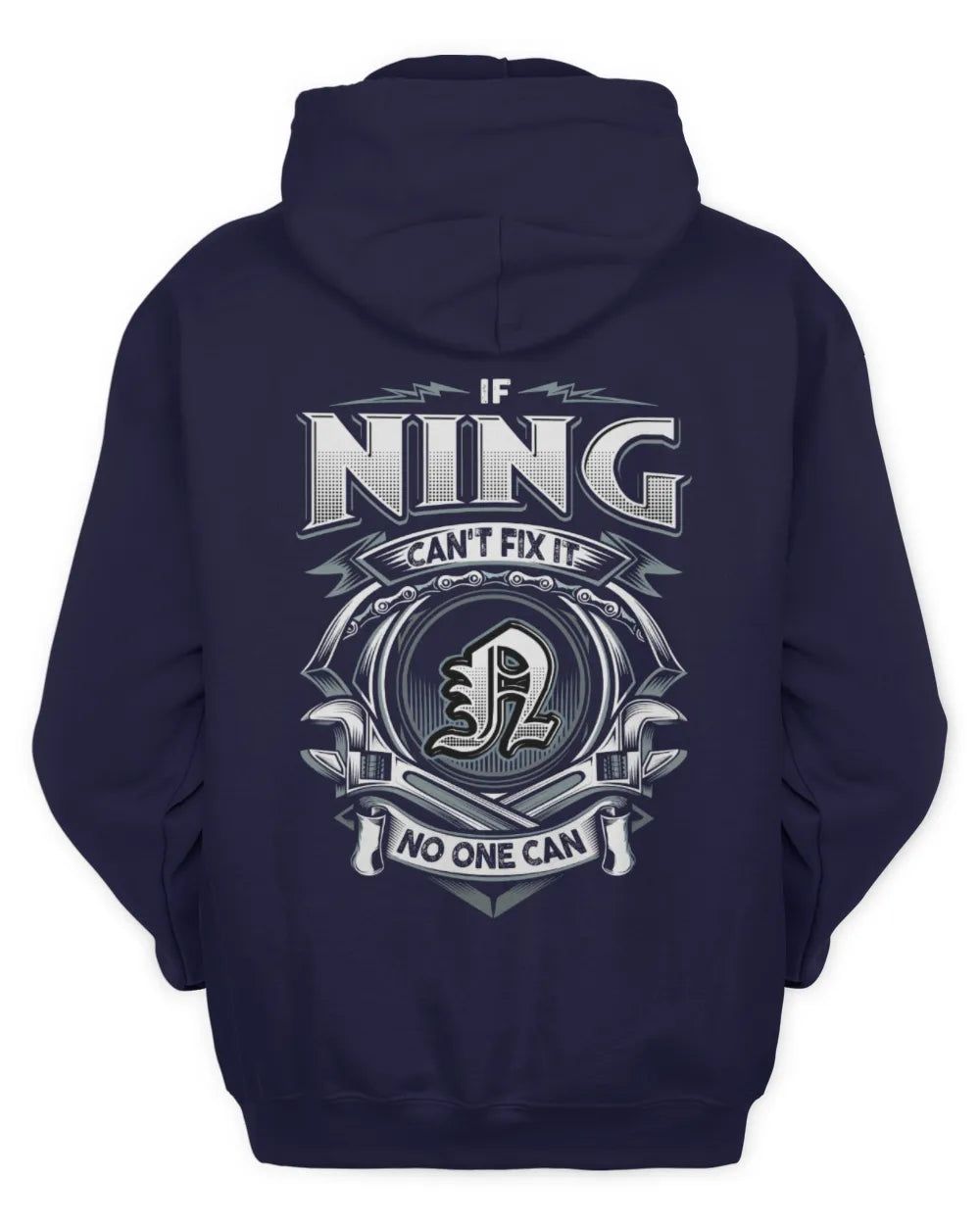 NING AP81-K4-626 - Personalized Ahmed Quote Apparel “If Ahmed Can't Fix It, No One Can” - Unisex Hoodie - Navy
