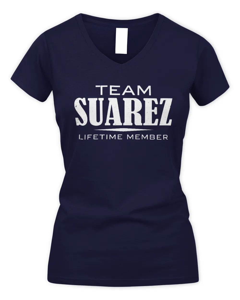 SUAREZ BL62-K4-128 - Personalized “Team NAME Lifetime Member” - Women's V-Neck T-Shirt - Navy