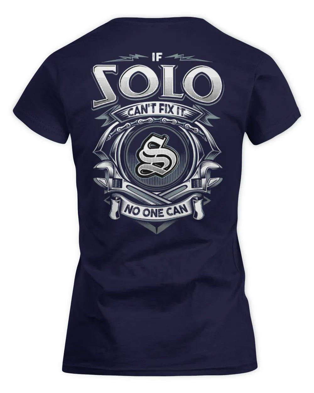 SOLO AP81-K4-626 - Personalized Ahmed Quote Apparel “If Ahmed Can't Fix It, No One Can” - Women's Standard T-Shirt - Navy