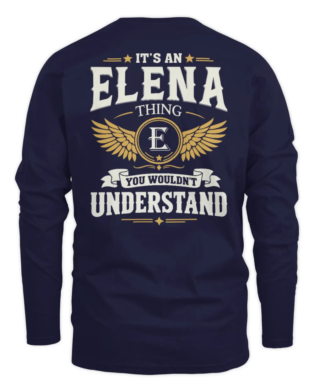 ELENA KT06-M008 It’s a [NAME] Thing – You Wouldn’t Understand | Personalized Vintage T-Shirt - Men's Long Sleeved T-Shirt - Navy