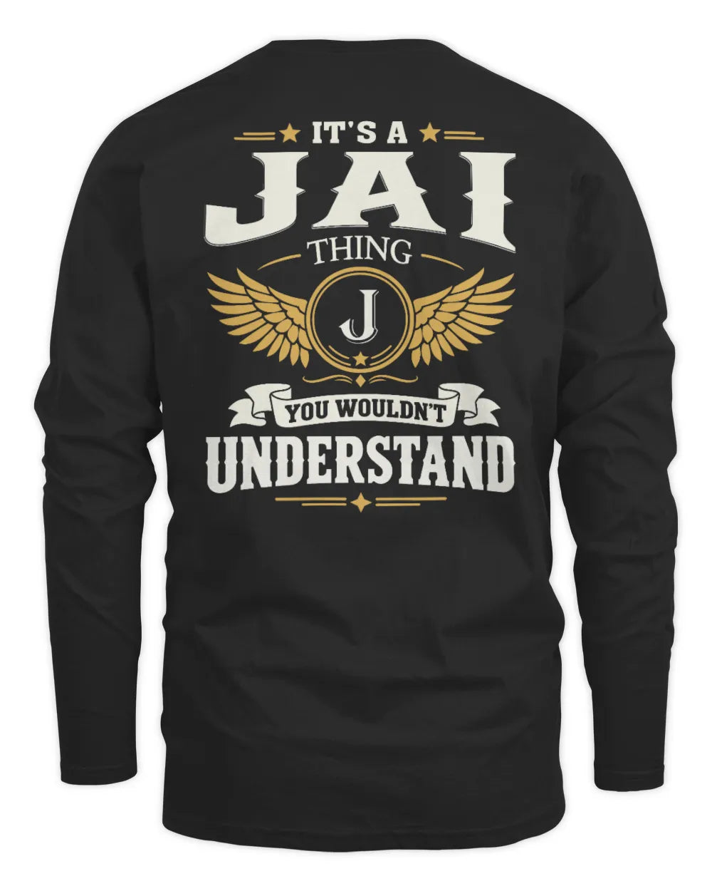 JAI KT06-M008 It’s a [NAME] Thing – You Wouldn’t Understand | Personalized Vintage T-Shirt - Men's Long Sleeved T-Shirt - Black