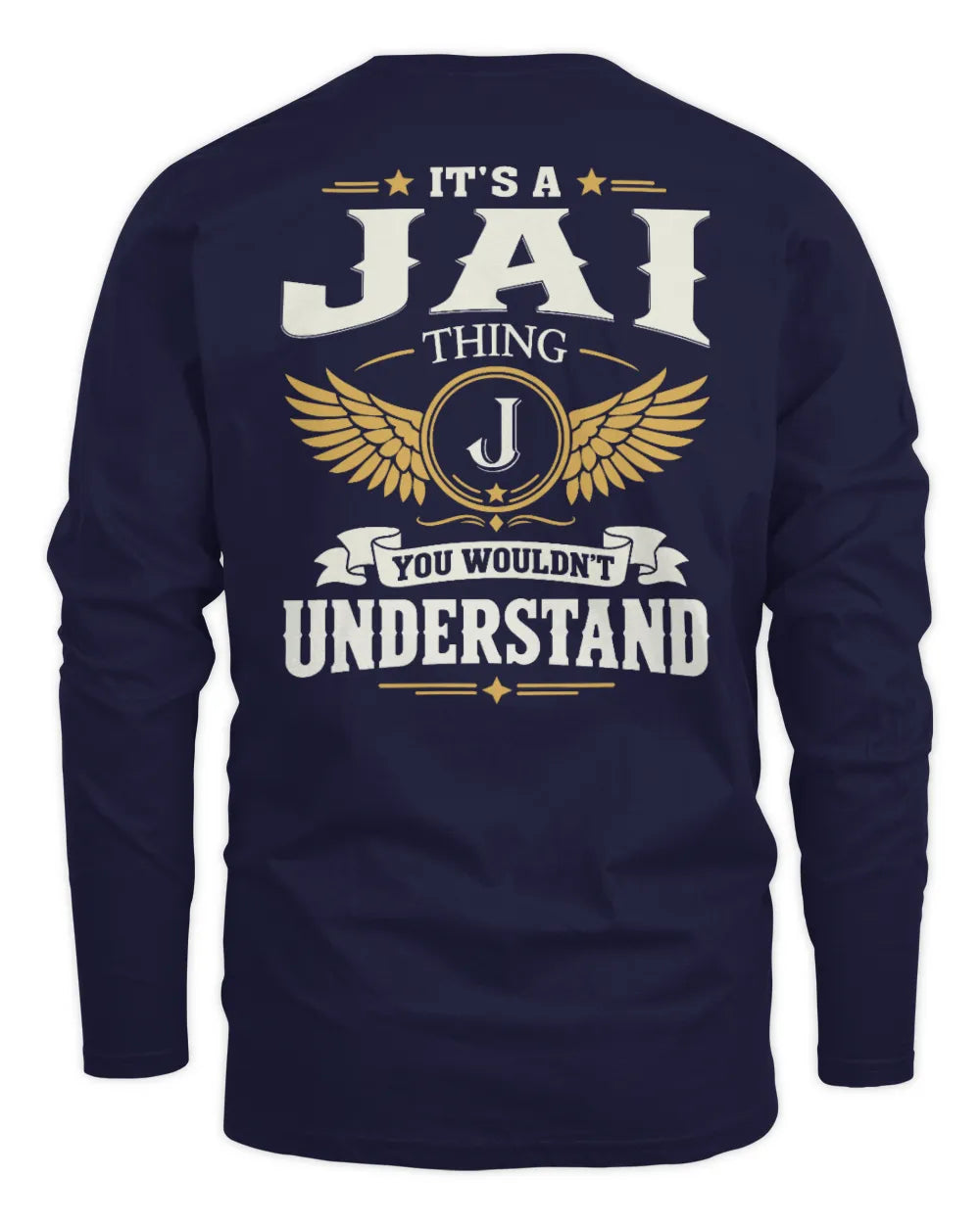 JAI KT06-M008 It’s a [NAME] Thing – You Wouldn’t Understand | Personalized Vintage T-Shirt - Men's Long Sleeved T-Shirt - Navy