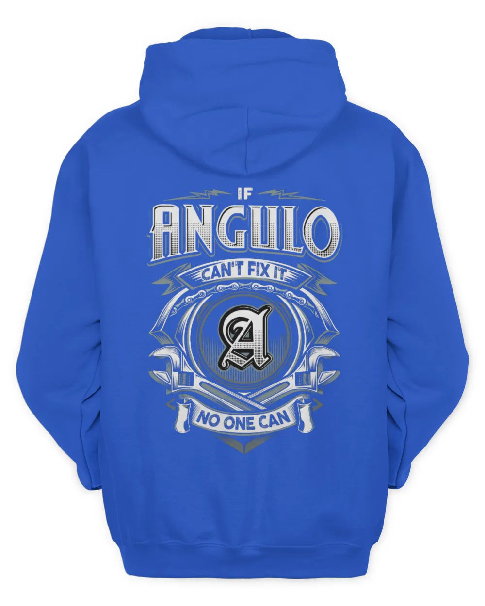 ANGULO AP81-K4-626 - Personalized Ahmed Quote Apparel “If Ahmed Can't Fix It, No One Can” - Unisex Hoodie - Royal